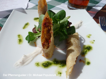 Restaurant Kapuzinerhof in Laufen. Dr. Michael Populorum ist "Der Pfannengucker"