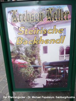 Krebsen Keller Graz. Der Pfannengucker Dr. Michael Populorum. Gastrotest